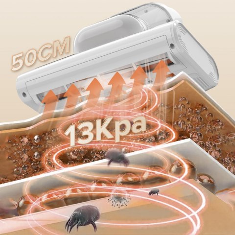Odkurzacz do materacy dla alergików UV + ultrasoniczne usuwanie roztoczy 500W M300 - biały Odkurzacz do materacy dla alergików UV + ultrasoniczne usuwanie roztoczy 500W M300 - biały