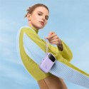 Power bank 10000mAh QPow 2 30W z wbudowanymi kablami USB-C - fioletowy