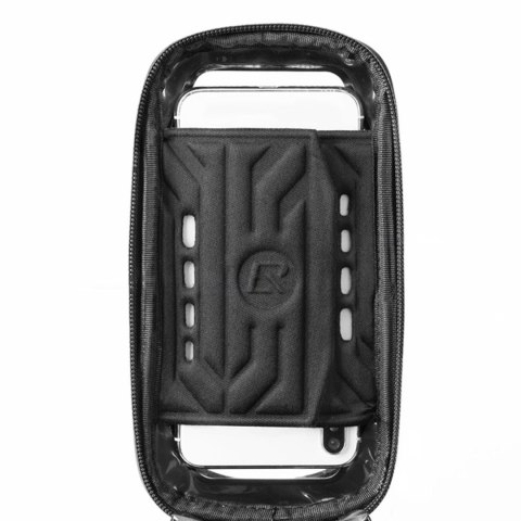 Sakwa rowerowa na ramę pancerna z kieszonką na telefon nawigację 1.7l - czarna Sakwa rowerowa na ramę pancerna z kieszonką na telefon nawigację 1.7l - czarna