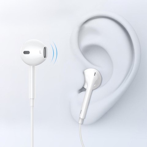 Słuchawki douszne USB-C z przewodem 1.2m - białe Słuchawki douszne USB-C z przewodem 1.2m - białe