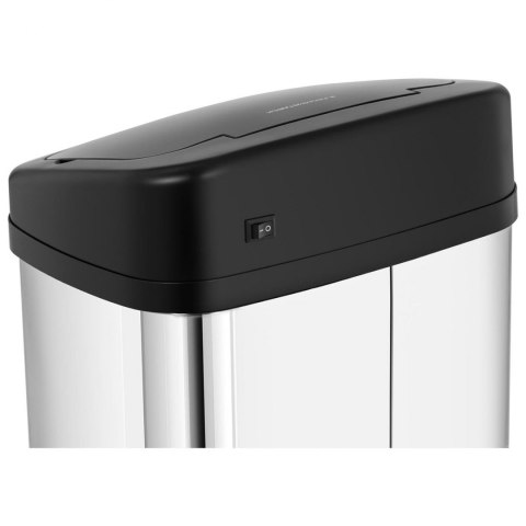 Kosz na śmieci automatyczny bezdotykowy prostokątny z czujnikiem ruchu 30 cm 20 l Kosz na śmieci automatyczny bezdotykowy prostokątny z czujnikiem ruchu 30 cm 20 l