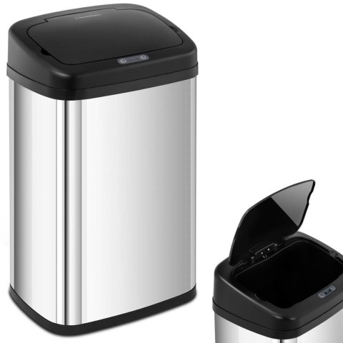 Kosz na śmieci automatyczny bezdotykowy prostokątny z czujnikiem ruchu 30 cm 30 l Kosz na śmieci automatyczny bezdotykowy prostokątny z czujnikiem ruchu 30 cm 30 l