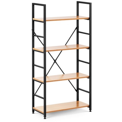 Regał na książki dekoracje ze stalową ramą loft industrialny maks. 150 kg 4 PÓŁKI Regał na książki dekoracje ze stalową ramą loft industrialny maks. 150 kg 4 PÓŁKI