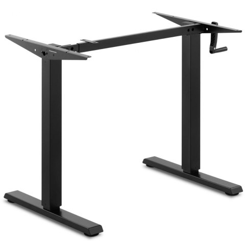 Stelaż rama biurka regulowana ręcznie na korbkę wys. 73-124 cm maks. 70 kg CZARNY Stelaż rama biurka regulowana ręcznie na korbkę wys. 73-124 cm maks. 70 kg CZARNY