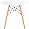 Stolik stół skandynawski do salonu biura nowoczesny okrągły śr. 80 cm wys. 74 cm