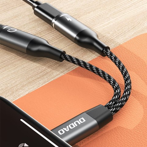 2w1 Adapter przejściówka rozdzielacz USB-C na zasilanie i słuchawki - szary 2w1 Adapter przejściówka rozdzielacz USB-C na zasilanie i słuchawki - szary