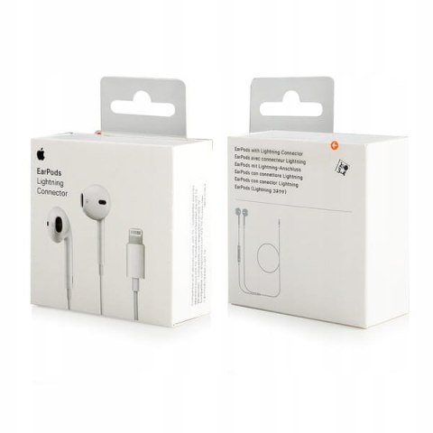 Słuchawki douszne Apple EarPods z końcówką Lightning do iPhone białe Słuchawki douszne Apple EarPods z końcówką Lightning do iPhone białe