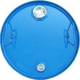 Beczka stalowa metalowa TH 60L korki 2 i 3/4 - NIEBIESKO-ŻÓŁTA