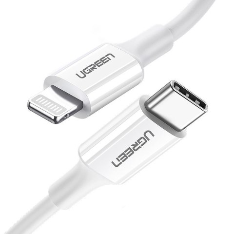 Kabel przewód MFi USB-C - iPhone Lightning 20W 3A 0.25m - biały Kabel przewód MFi USB-C - iPhone Lightning 20W 3A 0.25m - biały