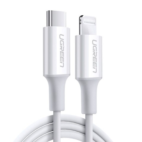 Kabel przewód MFi USB-C - iPhone Lightning 20W 3A 0.25m - biały Kabel przewód MFi USB-C - iPhone Lightning 20W 3A 0.25m - biały