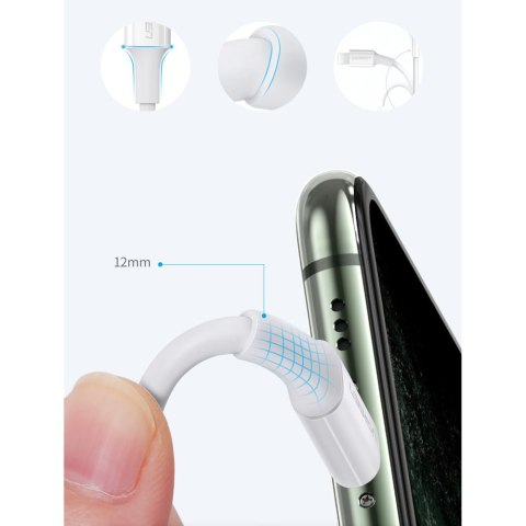 Kabel przewód MFi USB-C - iPhone Lightning 20W 3A 0.25m - biały Kabel przewód MFi USB-C - iPhone Lightning 20W 3A 0.25m - biały