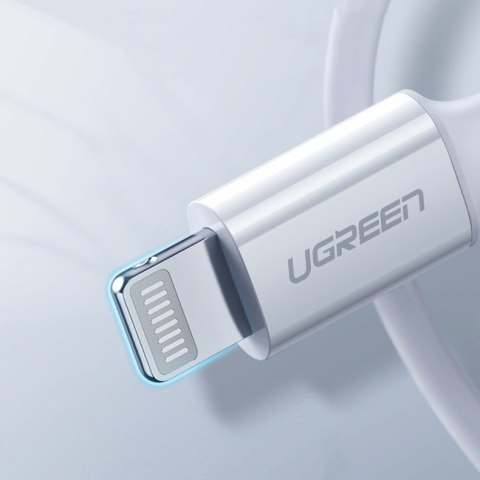 Kabel przewód MFi USB-C - iPhone Lightning 20W 3A 0.25m - biały Kabel przewód MFi USB-C - iPhone Lightning 20W 3A 0.25m - biały