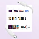 Kabel przewód Multi-Color Series A14 USB-C - USB-C 100W 1.2 m - biały