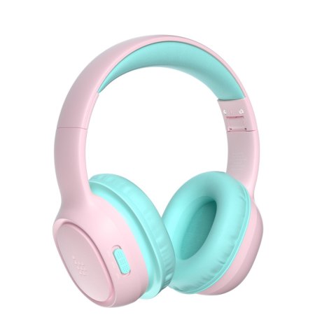 Słuchawki bezprzewodowe KH02 Bluetooth dla dzieci bezpieczne z kontrolą głośności - różowe Słuchawki bezprzewodowe KH02 Bluetooth dla dzieci bezpieczne z kontrolą głośności - różowe