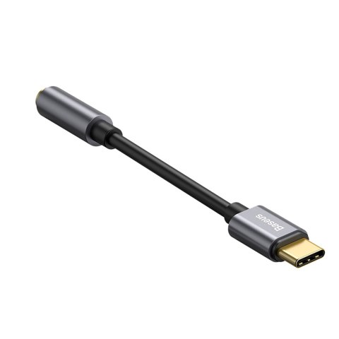 Adapter przejściówka do słuchawek USB-C - mini jack 3.5mm DAC 24 bit 48KHz - szary Adapter przejściówka do słuchawek USB-C - mini jack 3.5mm DAC 24 bit 48KHz - szary