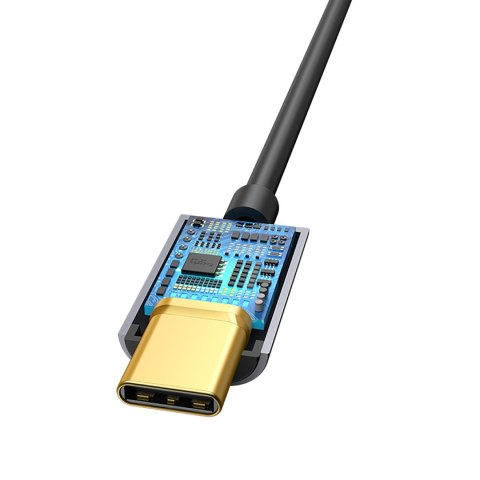 Adapter przejściówka do słuchawek USB-C - mini jack 3.5mm DAC 24 bit 48KHz - szary Adapter przejściówka do słuchawek USB-C - mini jack 3.5mm DAC 24 bit 48KHz - szary