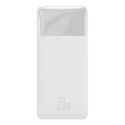 Bipow powerbank z szybkim ładowaniem 30000mAh kabel USB-A microUSB 0.25m biały