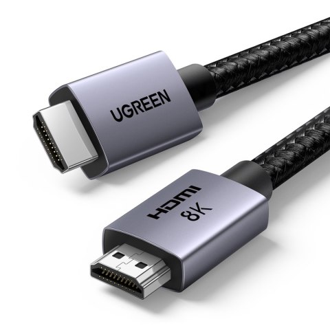 Kabel przewód HDMI 2.1 8K certyfikowany VRR QMS QFT ALLM 3m - szary Kabel przewód HDMI 2.1 8K certyfikowany VRR QMS QFT ALLM 3m - szary