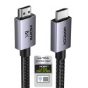 Kabel przewód HDMI 2.1 8K certyfikowany VRR QMS QFT ALLM 3m - szary
