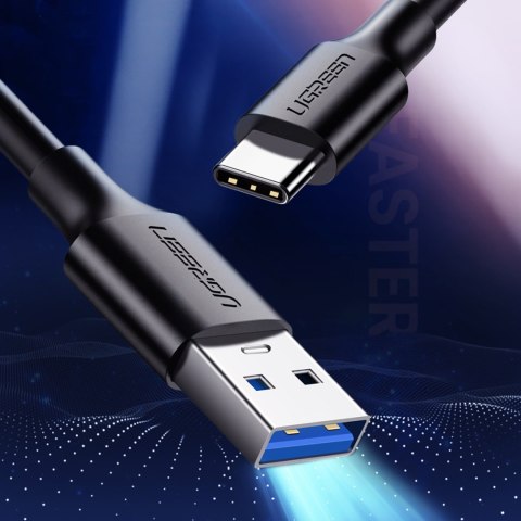 Kabel przewód USB-A 3.0 - USB-C 3A 1.5m - czarny Kabel przewód USB-A 3.0 - USB-C 3A 1.5m - czarny
