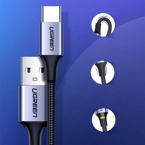 Kabel przewód USB-A - USB-C QC 3.0 3A 1.5m - szary Kabel przewód USB-A - USB-C QC 3.0 3A 1.5m - szary
