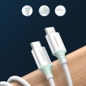 Kabel przewód USB-C - USB-C PD QC AFC 0.5m - biały