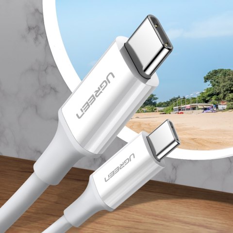 Kabel przewód USB-C - USB-C PD QC AFC 1m - biały Kabel przewód USB-C - USB-C PD QC AFC 1m - biały