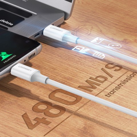 Kabel przewód USB-C - USB-C PD QC AFC 1m - biały Kabel przewód USB-C - USB-C PD QC AFC 1m - biały