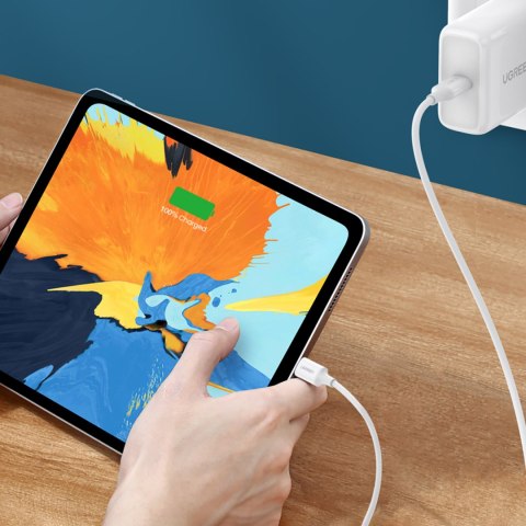 Kabel przewód USB-C - USB-C PD QC AFC 2m - biały Kabel przewód USB-C - USB-C PD QC AFC 2m - biały