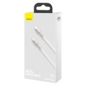 Kabel przewód USB-C - USB-C Series Metal Data PD QC SCP 100W 5A 1m - biały