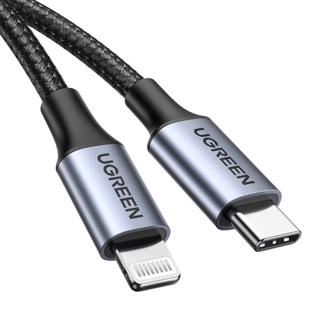 Kabel przewód do iPhone Lightning - USB-C 2.0 MFi 1m - szary Kabel przewód do iPhone Lightning - USB-C 2.0 MFi 1m - szary