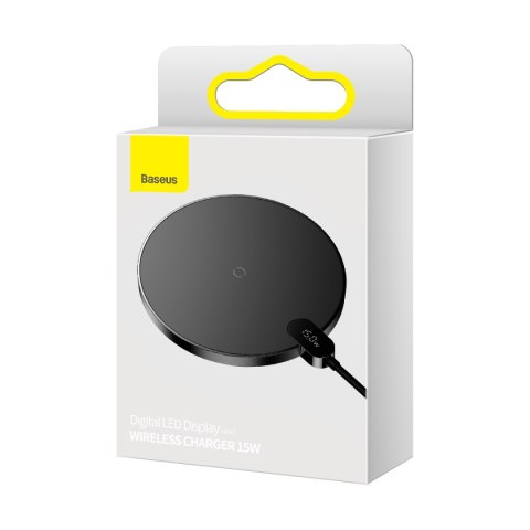 Ładowarka indukcyjna Digital LED Display Gen 2 15W USB-C - czarna Ładowarka indukcyjna Digital LED Display Gen 2 15W USB-C - czarna