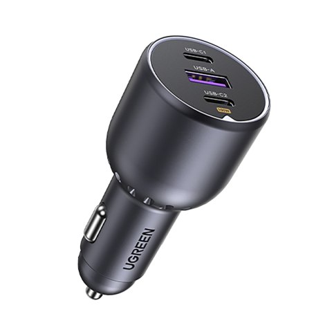Ładowarka samochodowa 130W 2x USB-C 1x USB-A - szara Ładowarka samochodowa 130W 2x USB-C 1x USB-A - szara