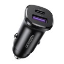 Ładowarka samochodowa USB-C USB-A 30W - czarna