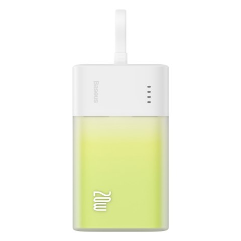 Powerbank Popsicle 5200mAh 20W z kablem Lightning 60W/20V/3A/30cm - biało-zielony Powerbank Popsicle 5200mAh 20W z kablem Lightning 60W/20V/3A/30cm - biało-zielony