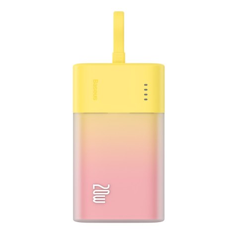 Powerbank Popsicle 5200mAh 20W z kablem Lightning 60W/20V/3A/30cm - zółto-różowy Powerbank Popsicle 5200mAh 20W z kablem Lightning 60W/20V/3A/30cm - zółto-różowy