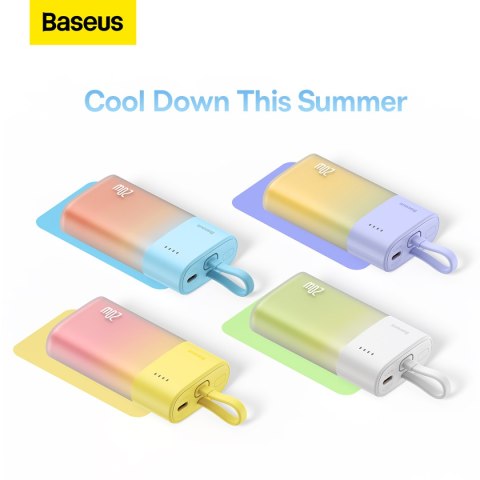Powerbank Popsicle 5200mAh 20W z kablem Lightning 60W/20V/3A/30cm - zółto-różowy Powerbank Popsicle 5200mAh 20W z kablem Lightning 60W/20V/3A/30cm - zółto-różowy