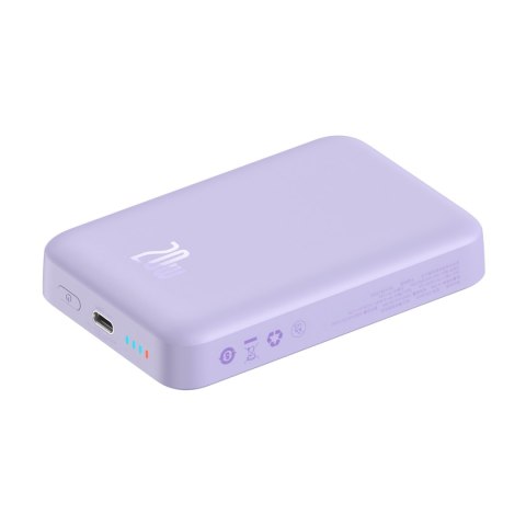 Powerbank magnetyczny indukcyjny 10000mAh 20W + kabel USB-C - fioletowy Powerbank magnetyczny indukcyjny 10000mAh 20W + kabel USB-C - fioletowy