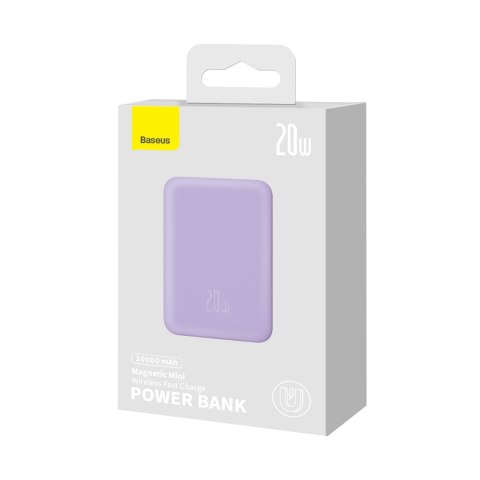 Powerbank magnetyczny indukcyjny 10000mAh 20W + kabel USB-C - fioletowy Powerbank magnetyczny indukcyjny 10000mAh 20W + kabel USB-C - fioletowy