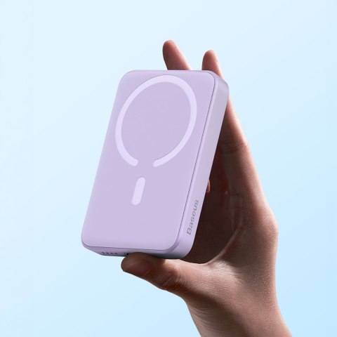 Powerbank magnetyczny indukcyjny 10000mAh 20W + kabel USB-C - fioletowy Powerbank magnetyczny indukcyjny 10000mAh 20W + kabel USB-C - fioletowy