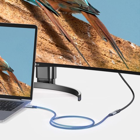 Przedłużacz kabla przewodu USB-C PD QC 100W 5A 10Gbps 0.5m - szary Przedłużacz kabla przewodu USB-C PD QC 100W 5A 10Gbps 0.5m - szary