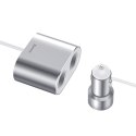 Rozdzielacz samochodowy 2x gniazdo zapalniczki 80W 2x USB-A 3.1A - srebrny