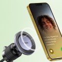 Uchwyt samochodowy magnetyczny na telefon do kratki nawiewu - czarny