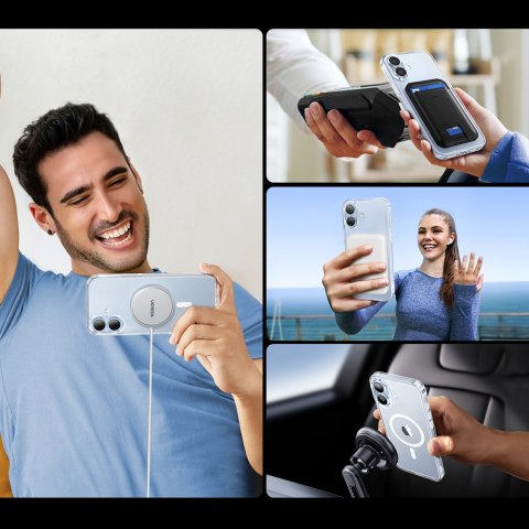 Etui case Classy Clear Magnetic na iPhone 16 Plus - przezroczyste Etui case Classy Clear Magnetic na iPhone 16 Plus - przezroczyste