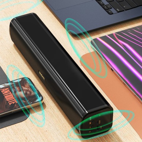 Głośnik Y2+ Bluetooth 5.0 2400mAh SD USB FM - czarny Głośnik Y2+ Bluetooth 5.0 2400mAh SD USB FM - czarny