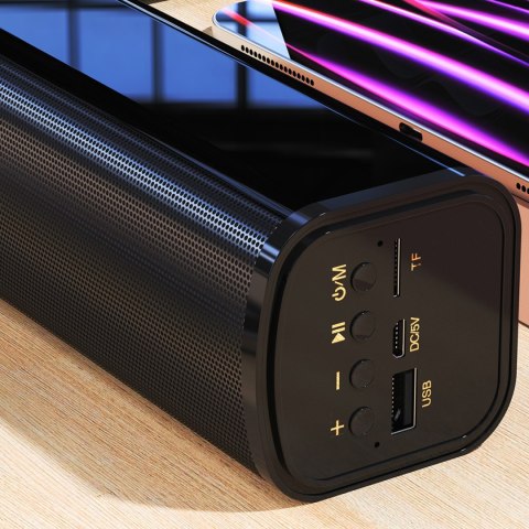 Głośnik Y2+ Bluetooth 5.0 2400mAh SD USB FM - czarny Głośnik Y2+ Bluetooth 5.0 2400mAh SD USB FM - czarny