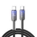 Kabel przewód Crystal-Clear Series 30W USB-C - iPhone Lightning 1.2m - czarny