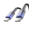 Kabel przewód Crystal-Clear Series 60W USB-C - USB-C 1.2m - czarny
