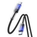 Kabel przewód Crystal-Clear Series 60W USB-C - USB-C 1.2m - czarny