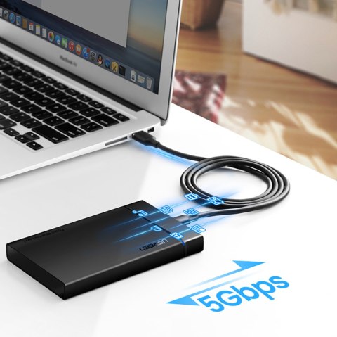 Kabel przewód USB-A 3.0 - USB-C 3A 2m - czarny Kabel przewód USB-A 3.0 - USB-C 3A 2m - czarny